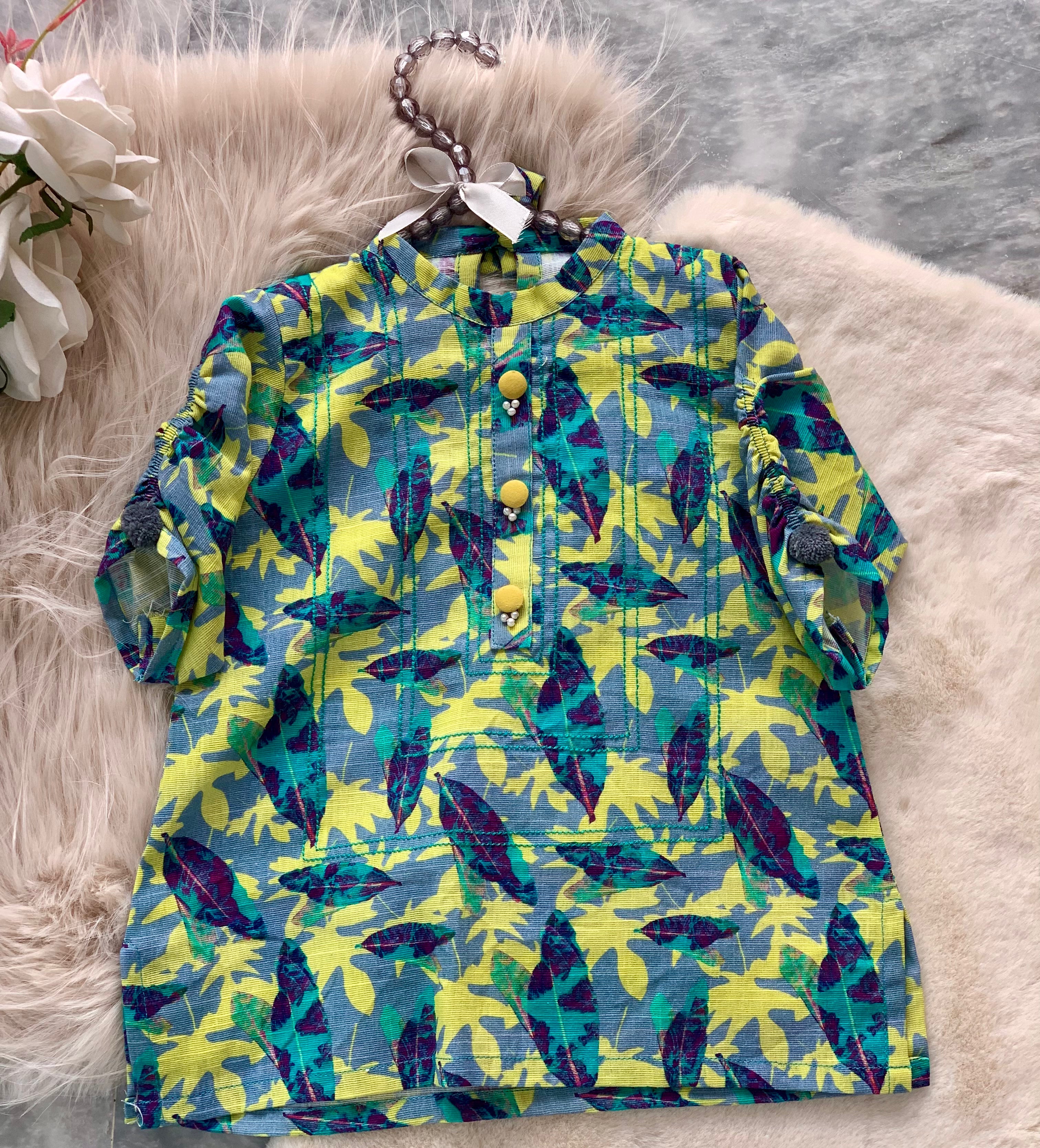 0245- Baby Girl-Khaddar Shirt