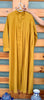 0990- MUSTARD CHIKANKARI GOWN